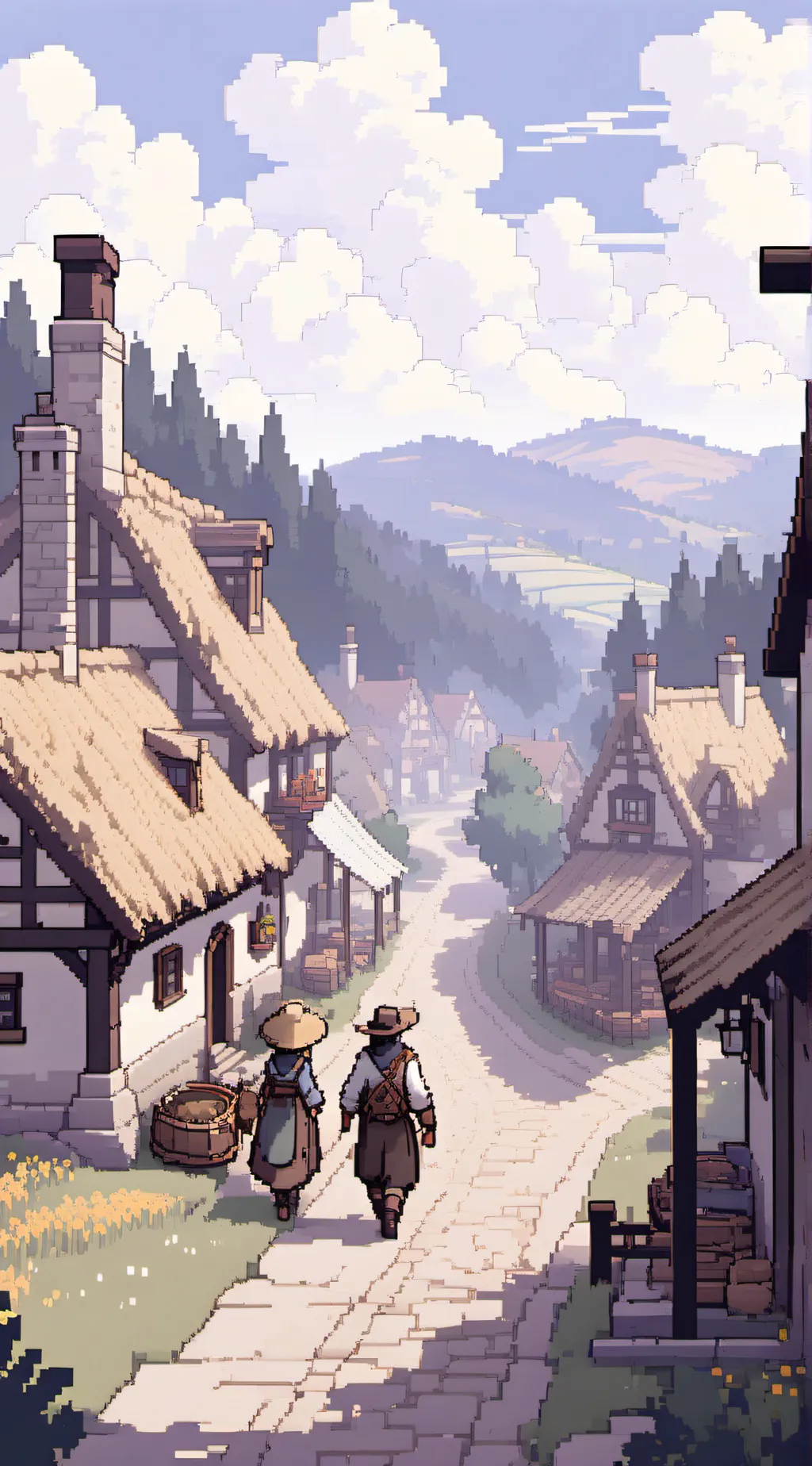 ai character: The Land Of Dawn background