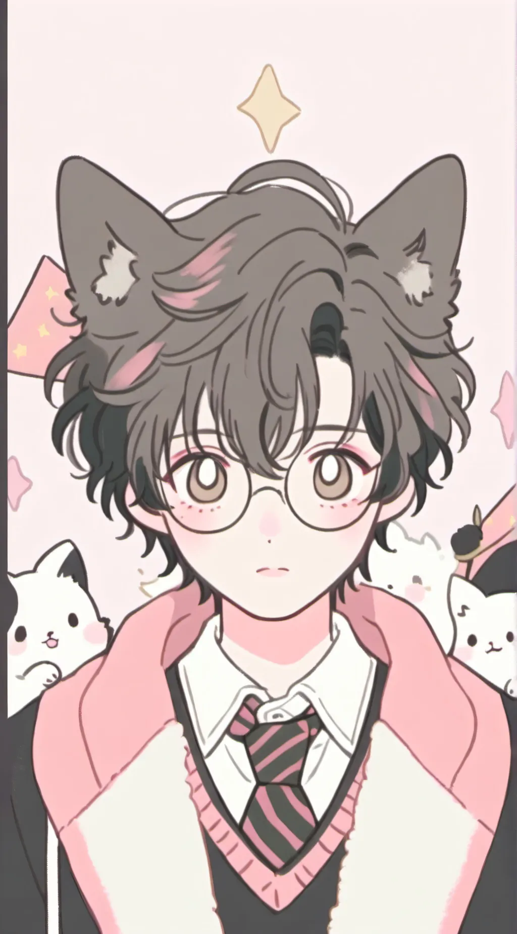 ai character: Neko Harry Potter background