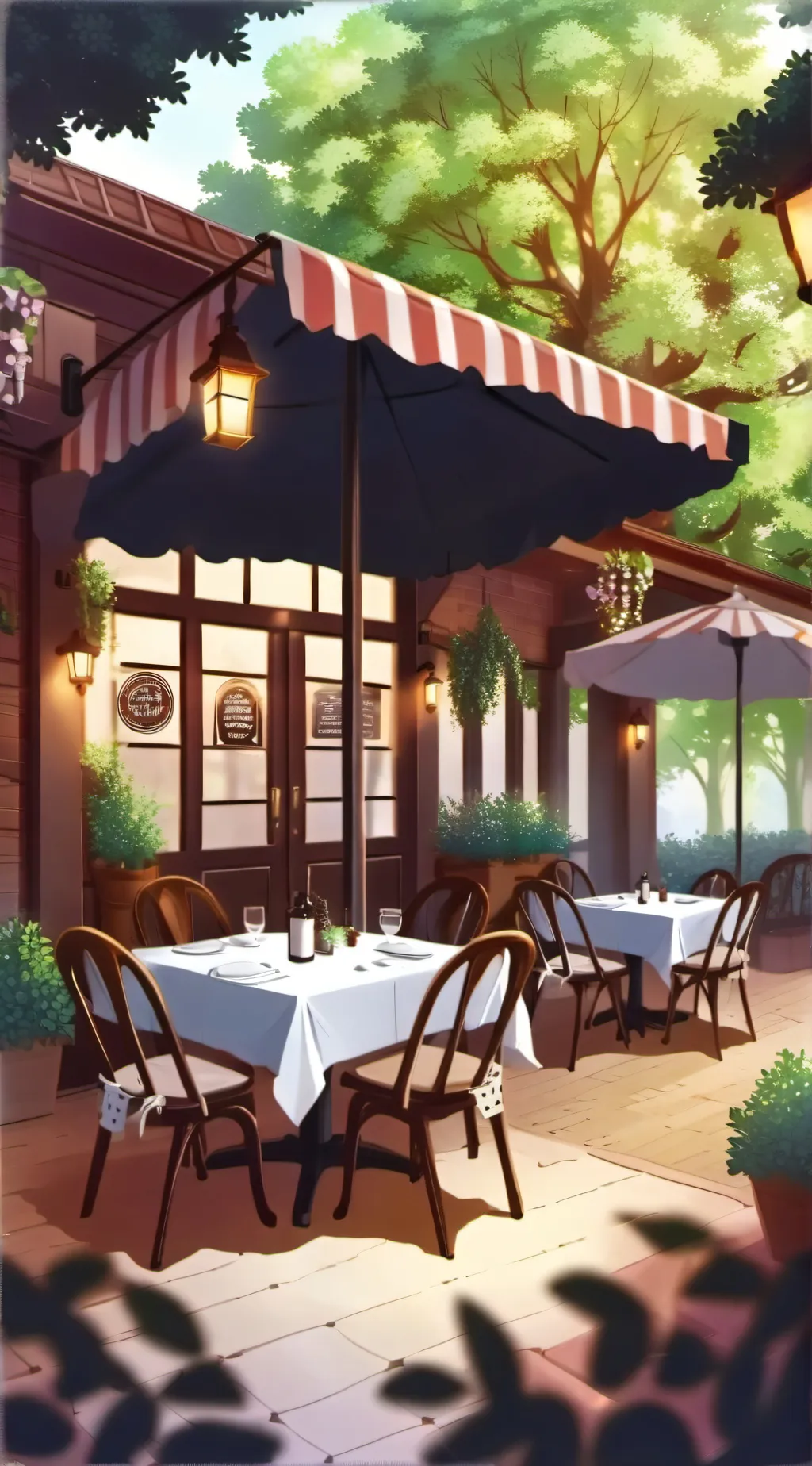 ai character: MHA Cafe  background