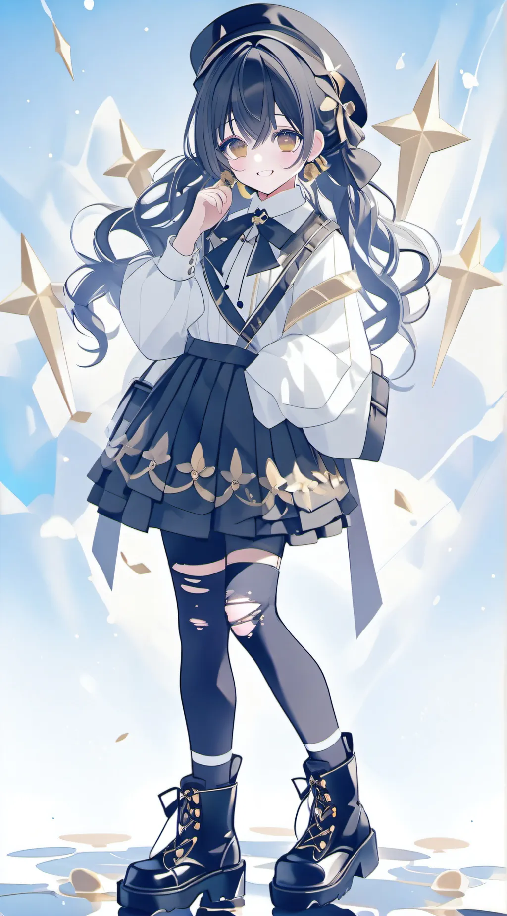 ai character: MHA Ice Skating background