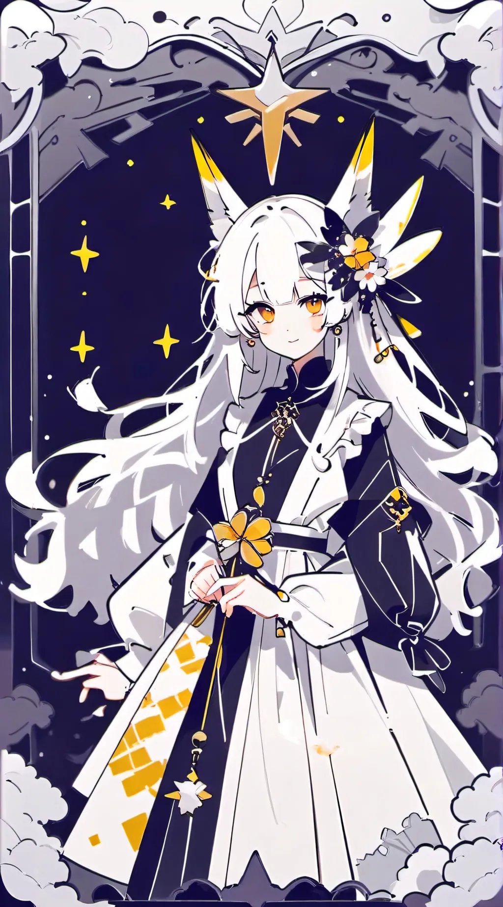 ai character: Cat  background