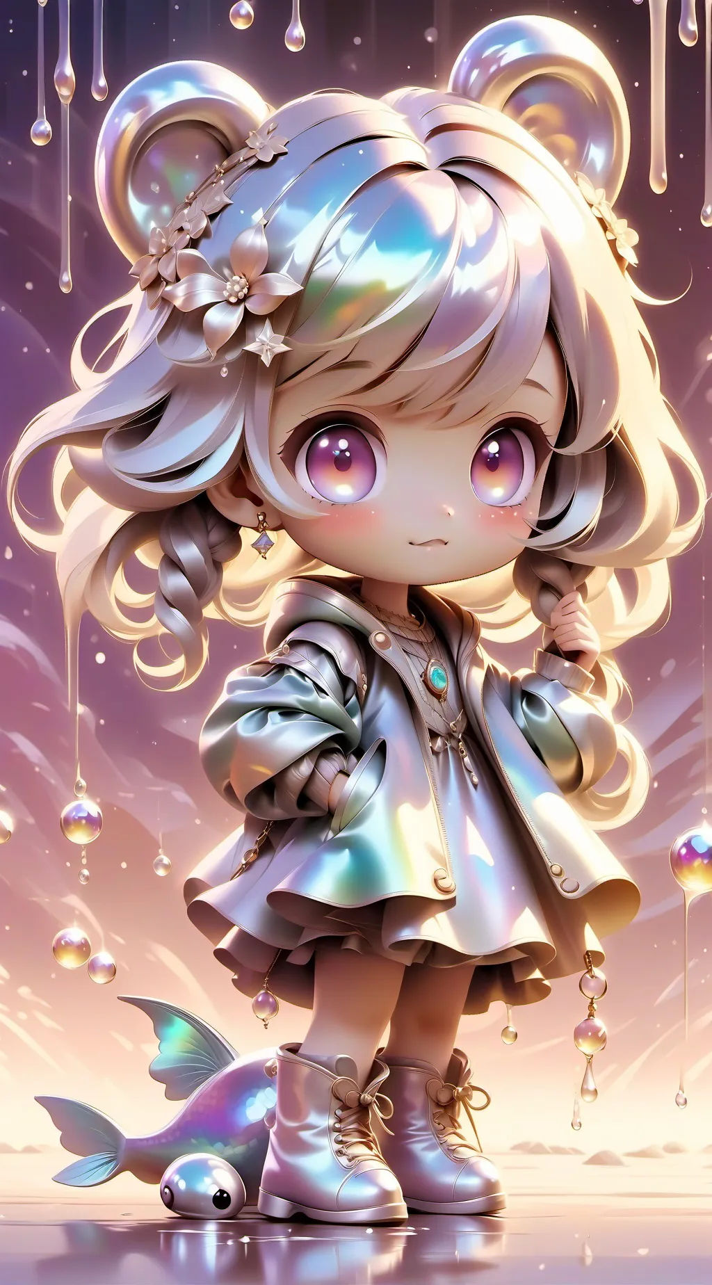 ai character: little girl background