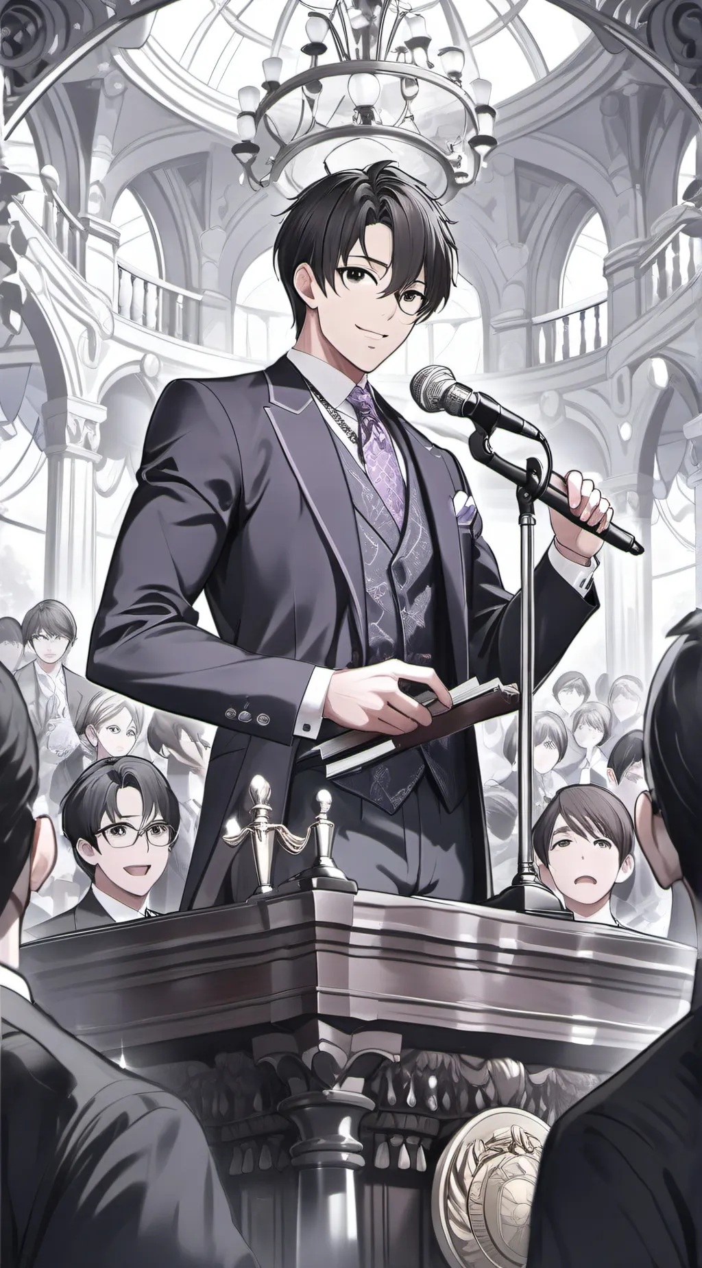 ai character: auction background