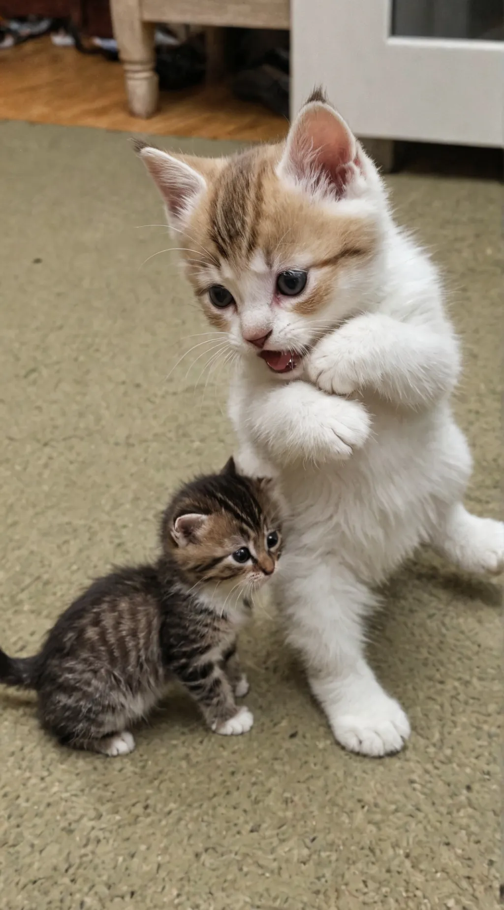 ai character: Weird kitten  background