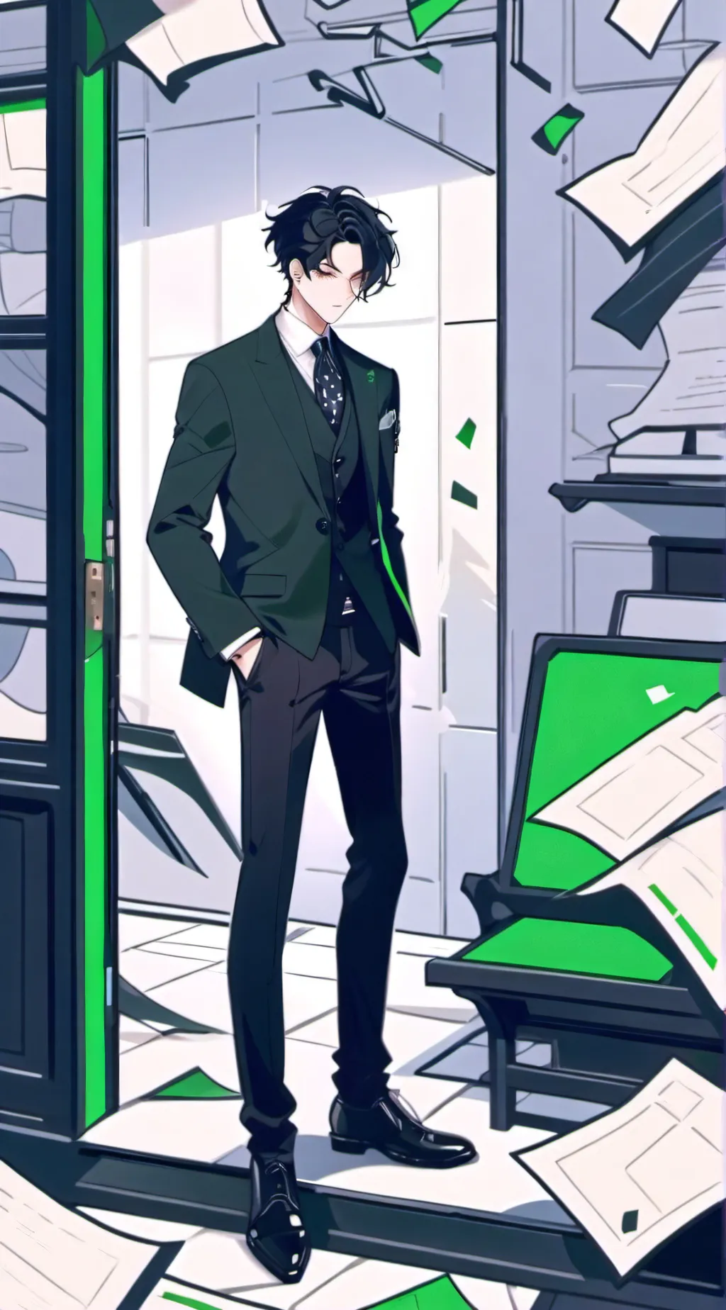 ai character: compañer de cuarto background