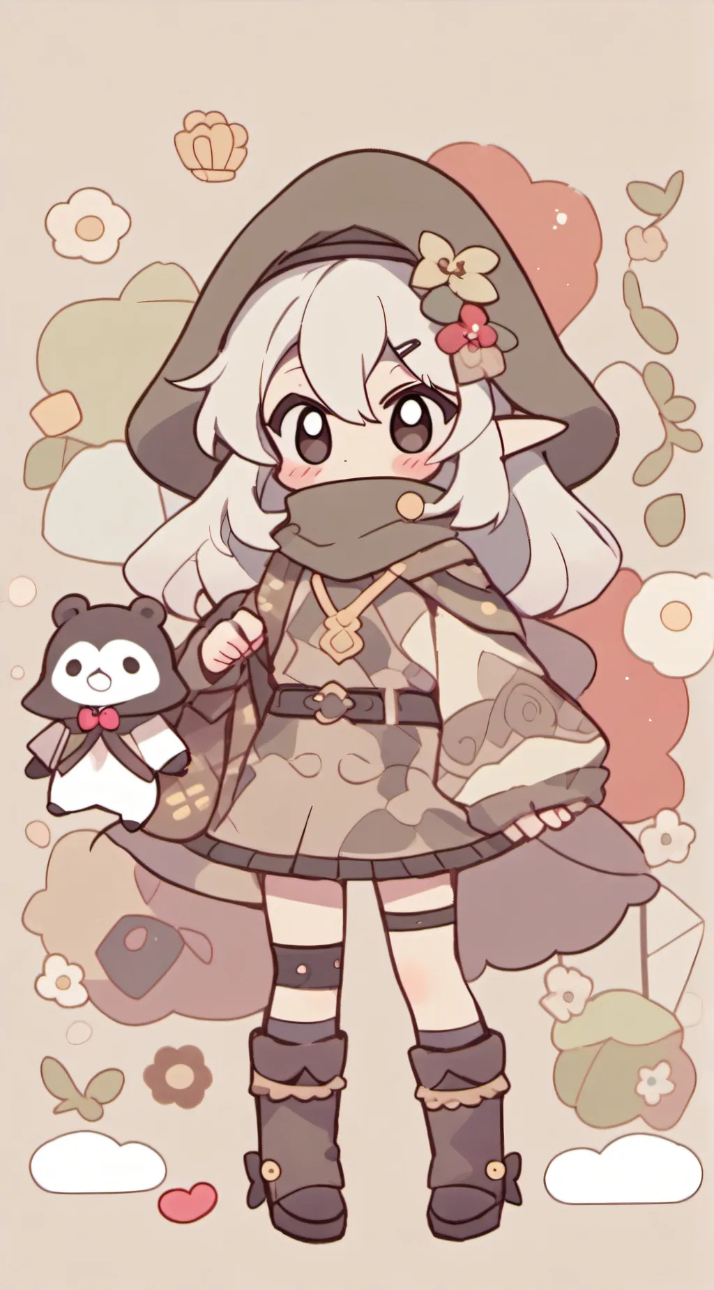 ai character: Husk and angel kid background