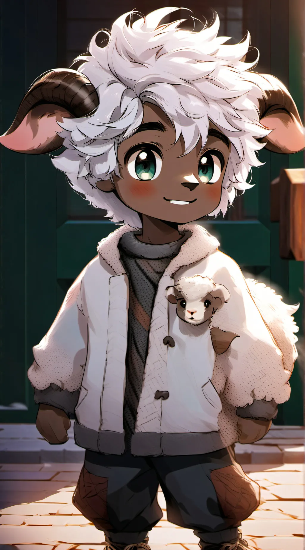 ai character: Young Wooly background