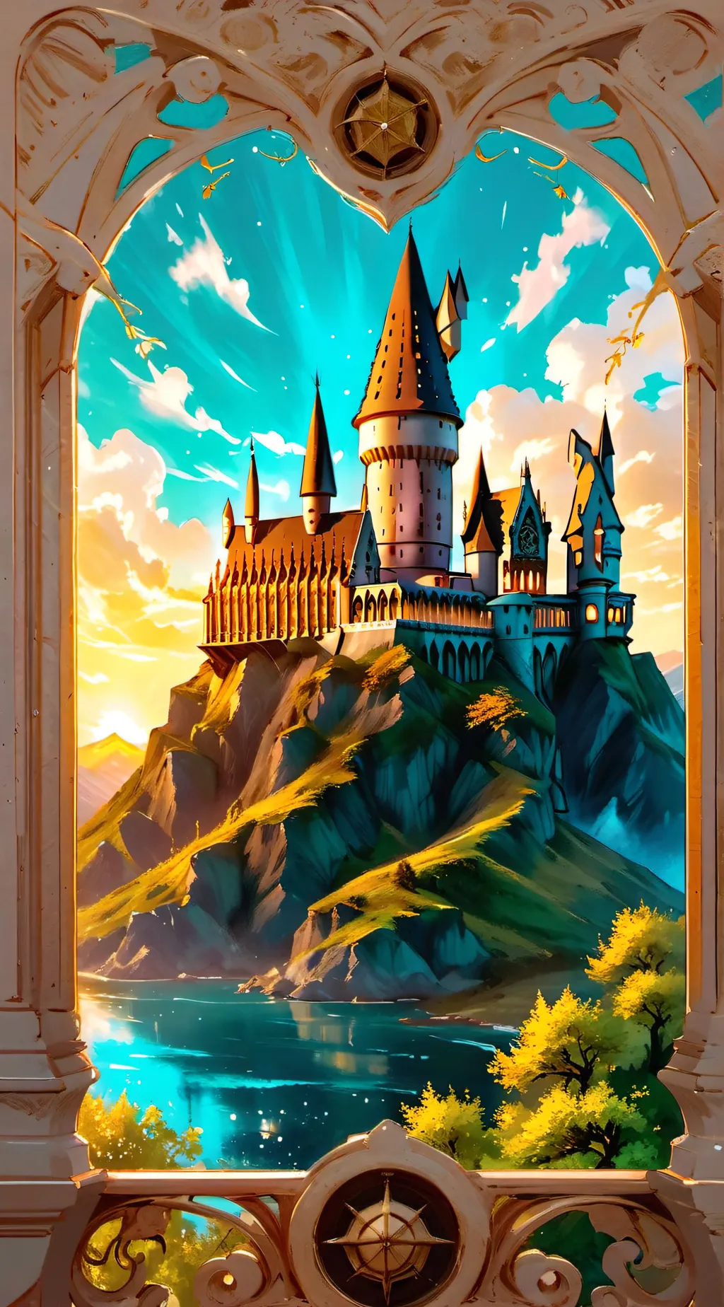 ai character: Hogwarts  background