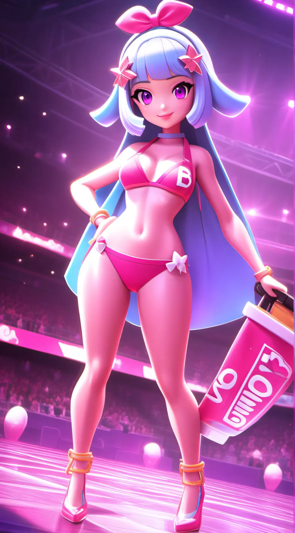 ai character: bimbo bikini background