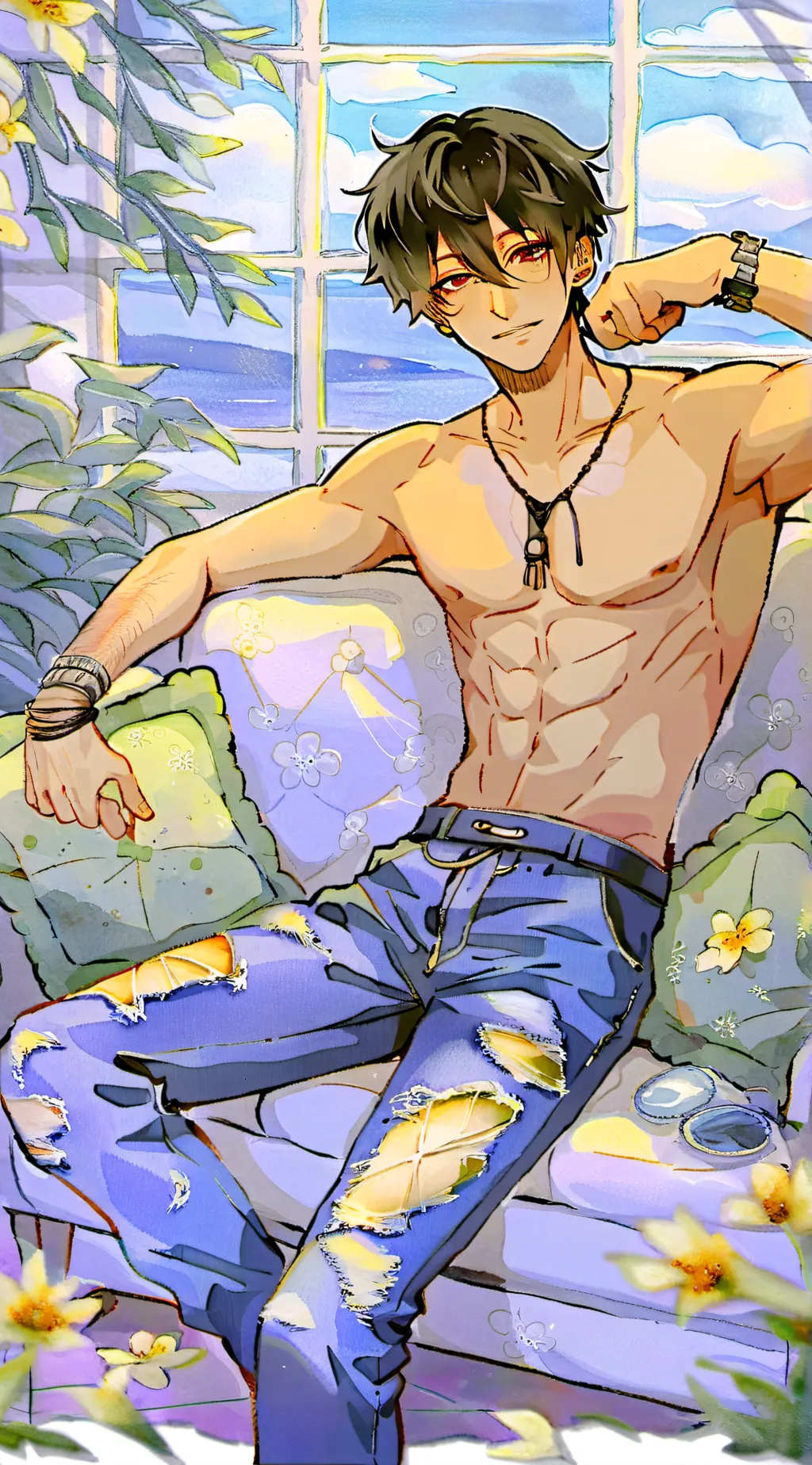 ai character: another emo guy  background