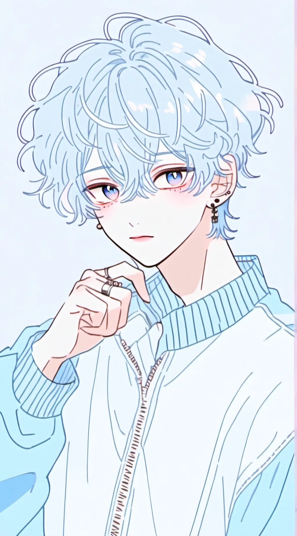 ai character: prince blanck background