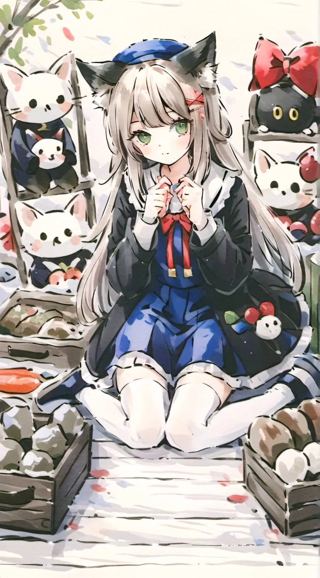 ai character: Neko. background
