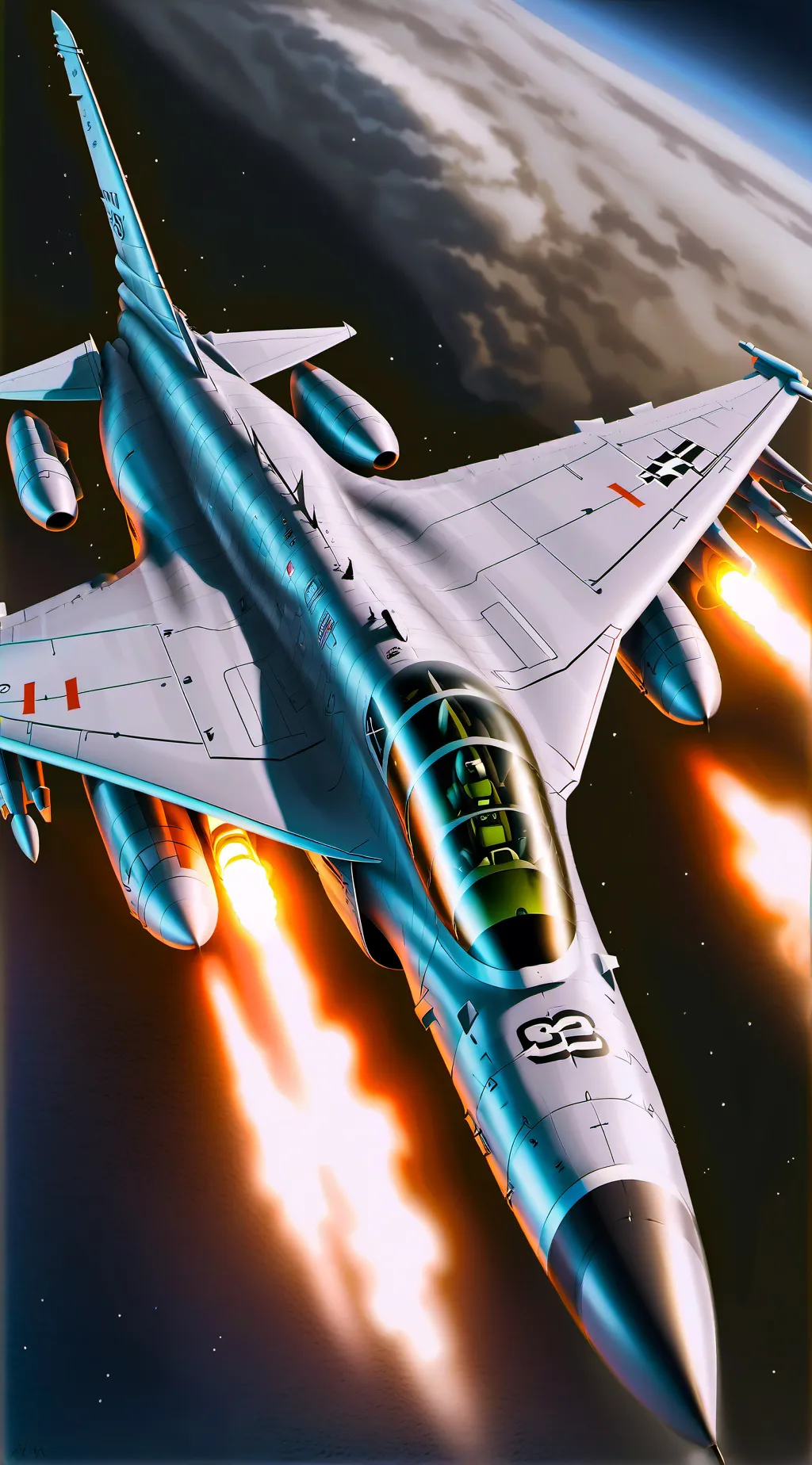 ai character: F16 FightingFalcon background