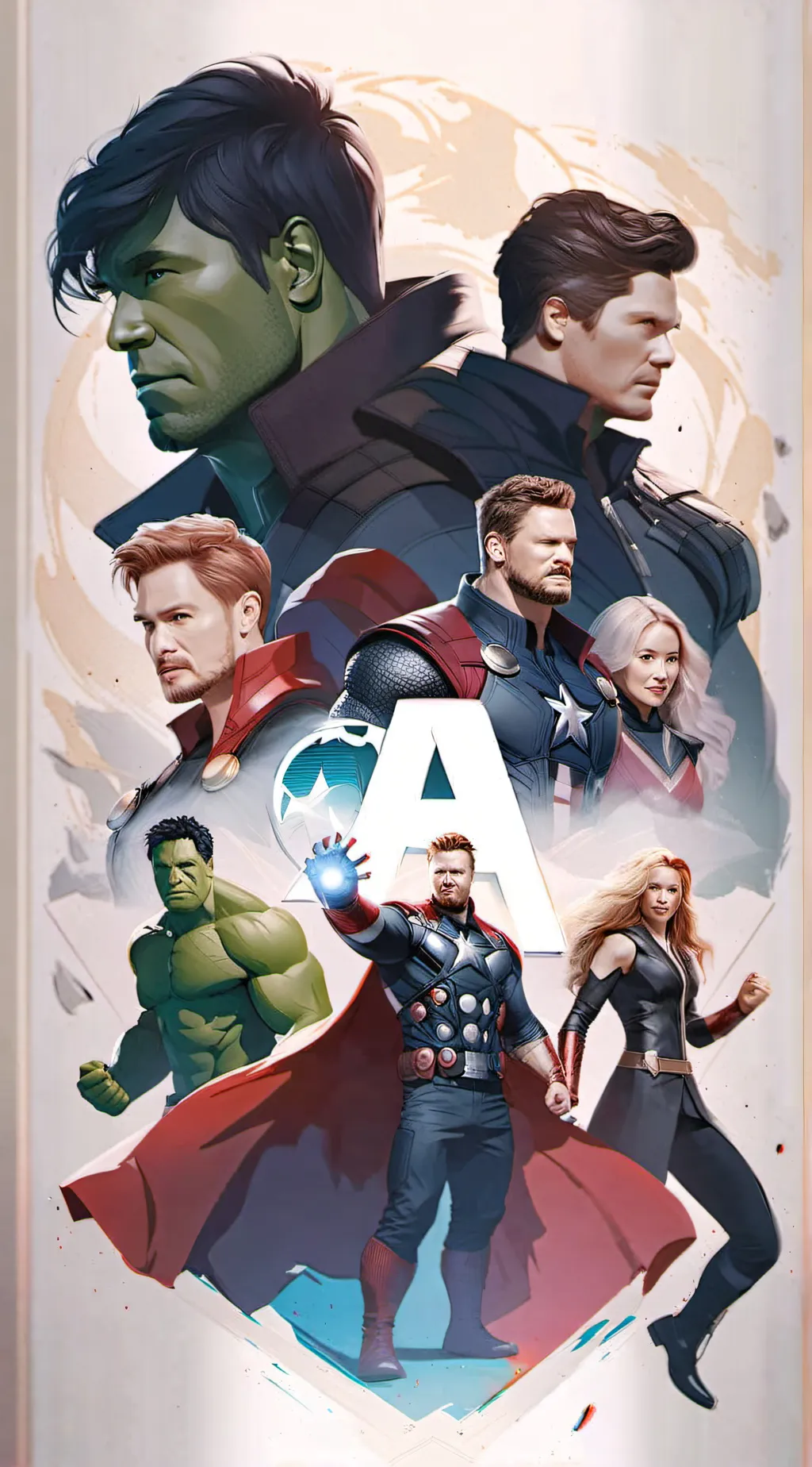 ai character: Avengers 4  background