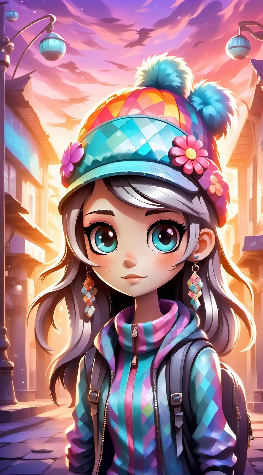 ai character: gray x Wenda background