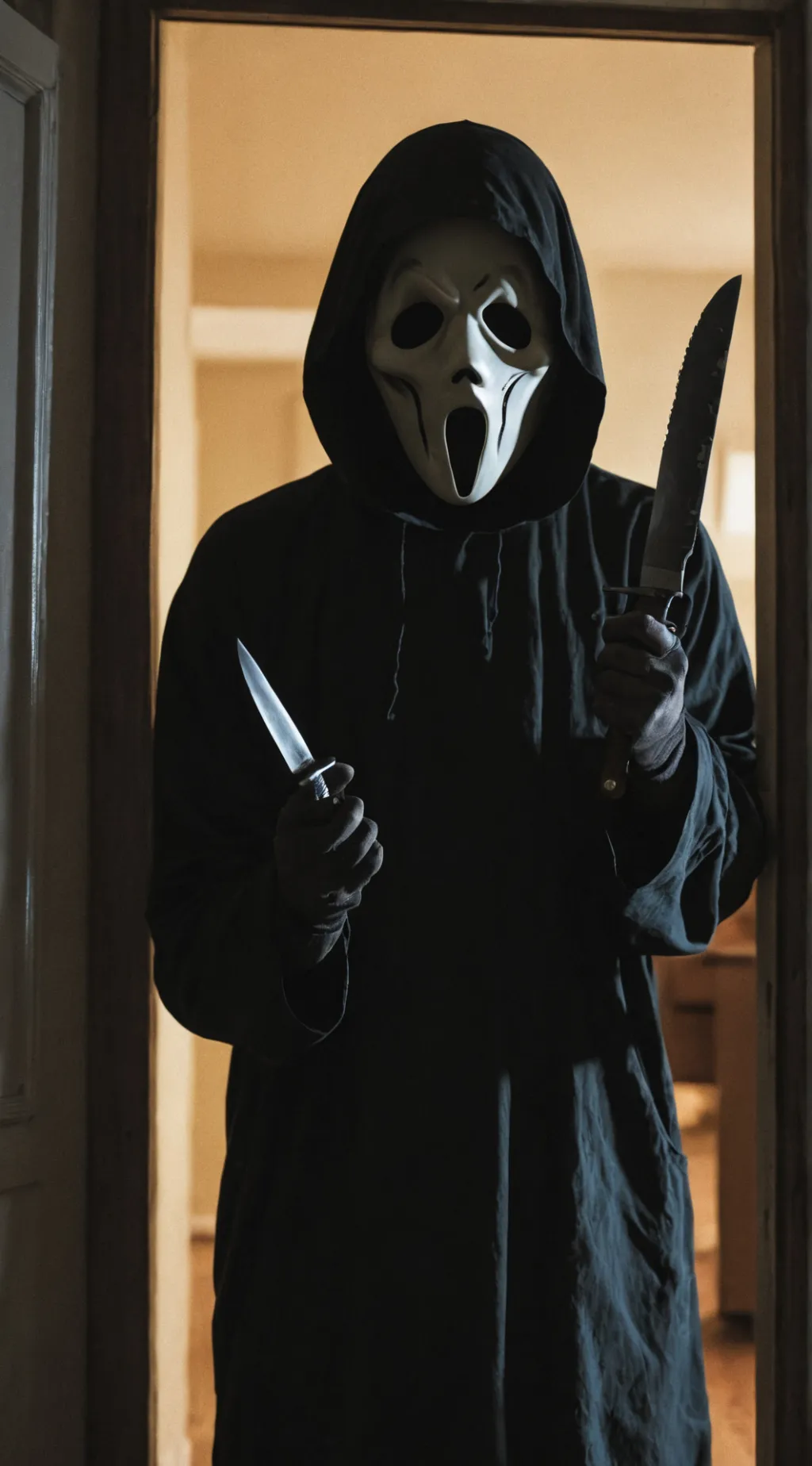 ai character: Ultra Ghost Face background