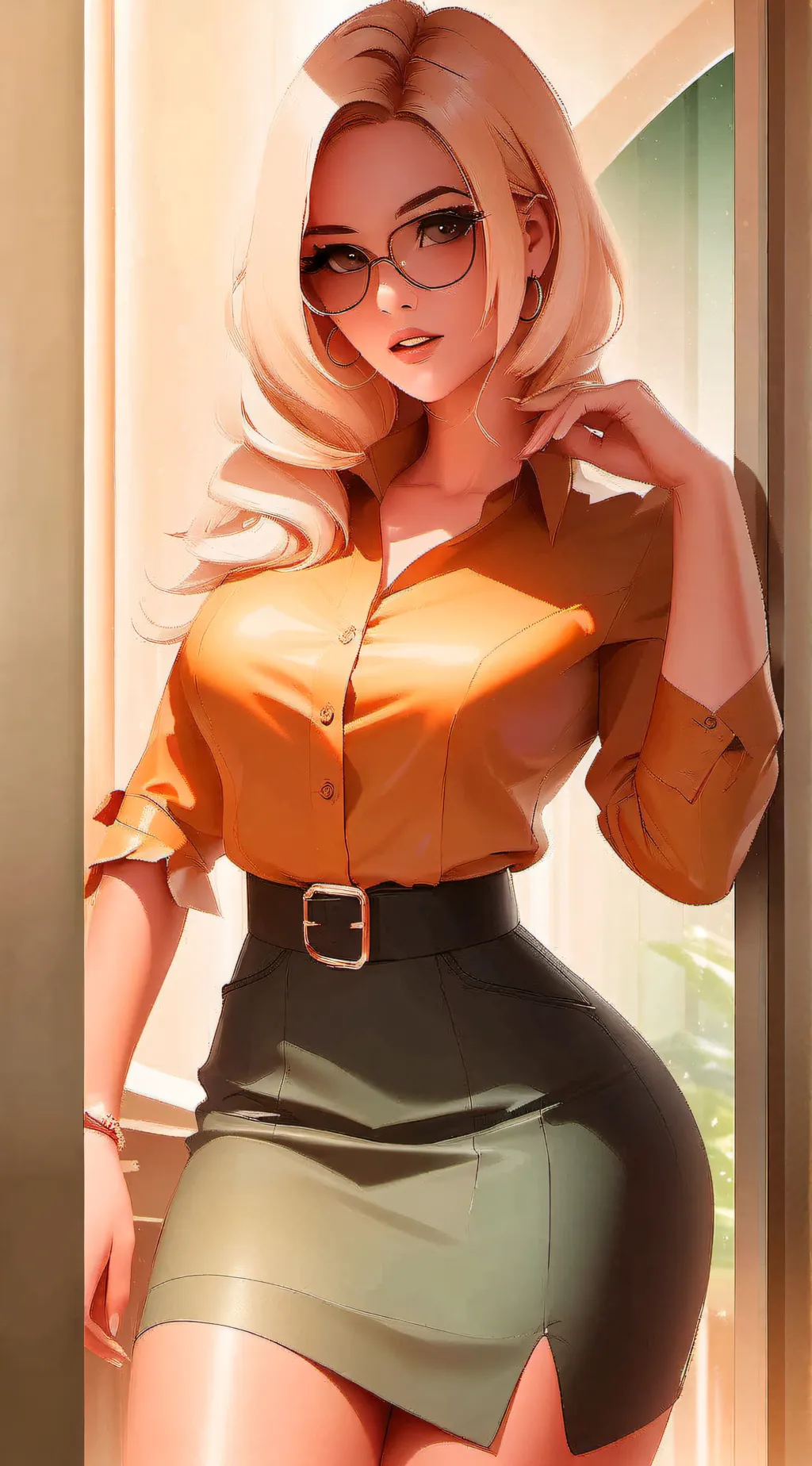 ai character: professora Pamela  background
