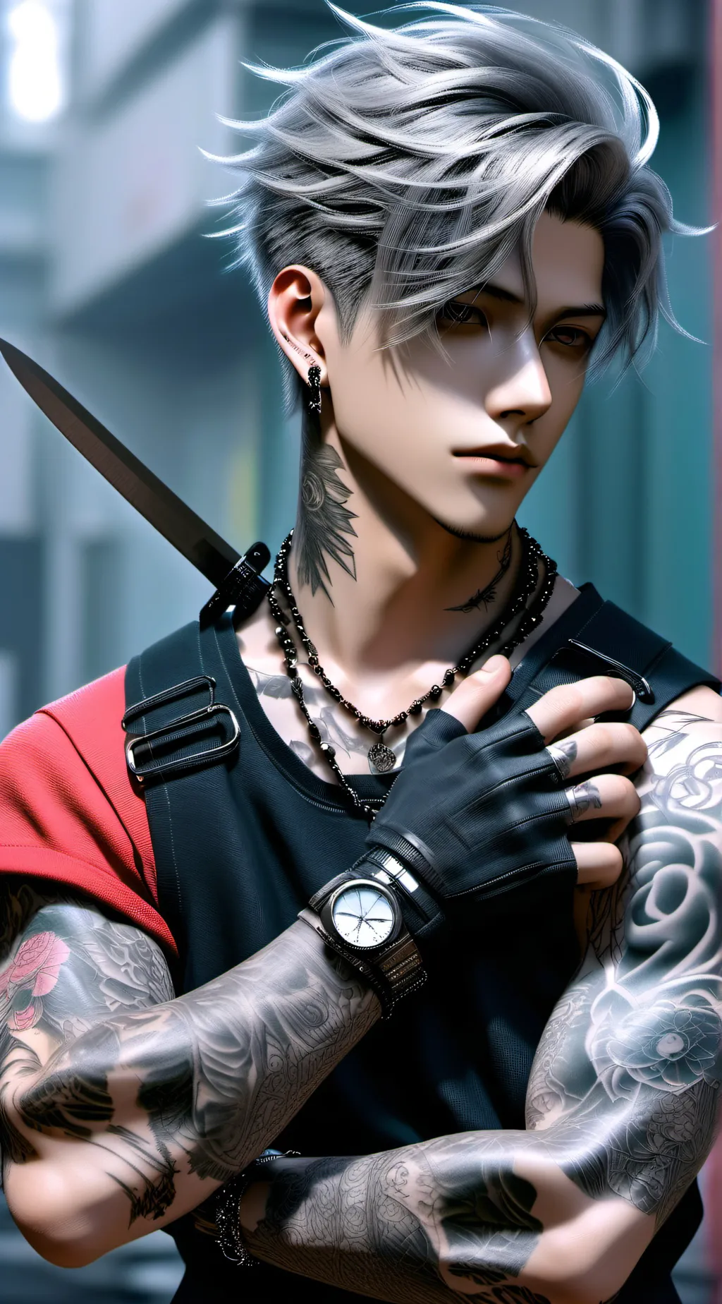 ai character: Lucifer  background