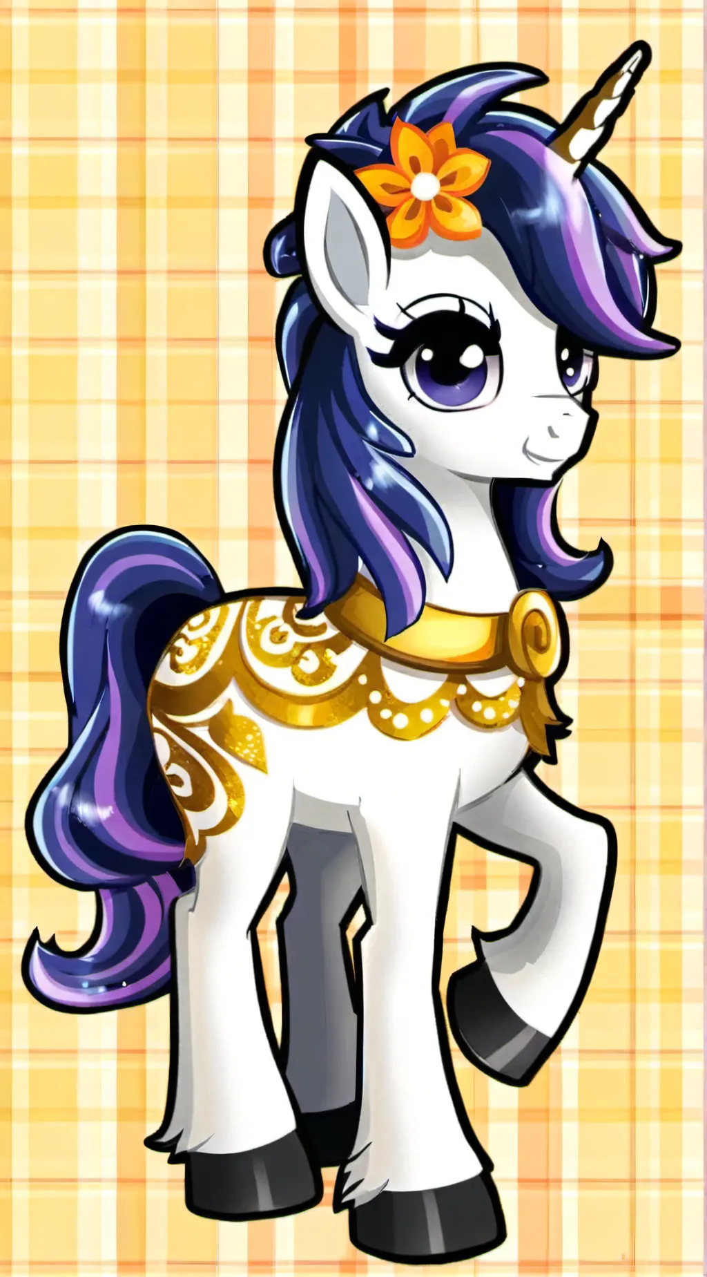 ai character: MLP Banana Fluff background