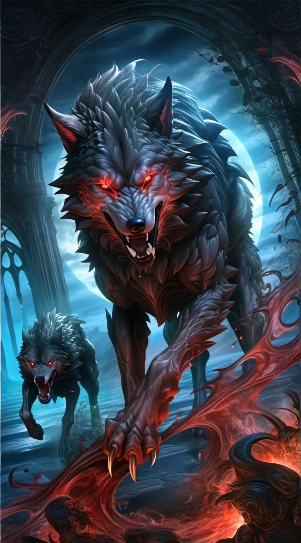 ai character: Fenrir background