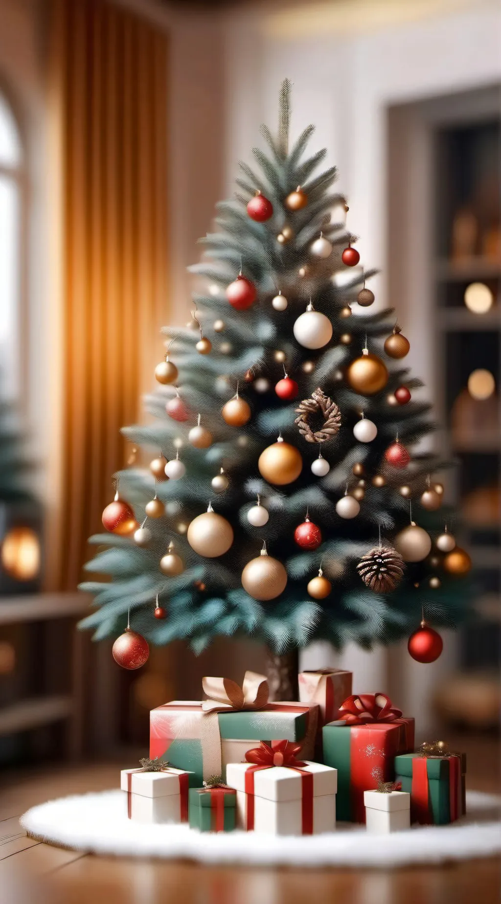 ai character: MHA Christmas background