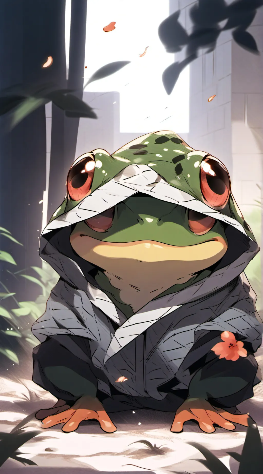 ai character: Frog🐸🐸 background