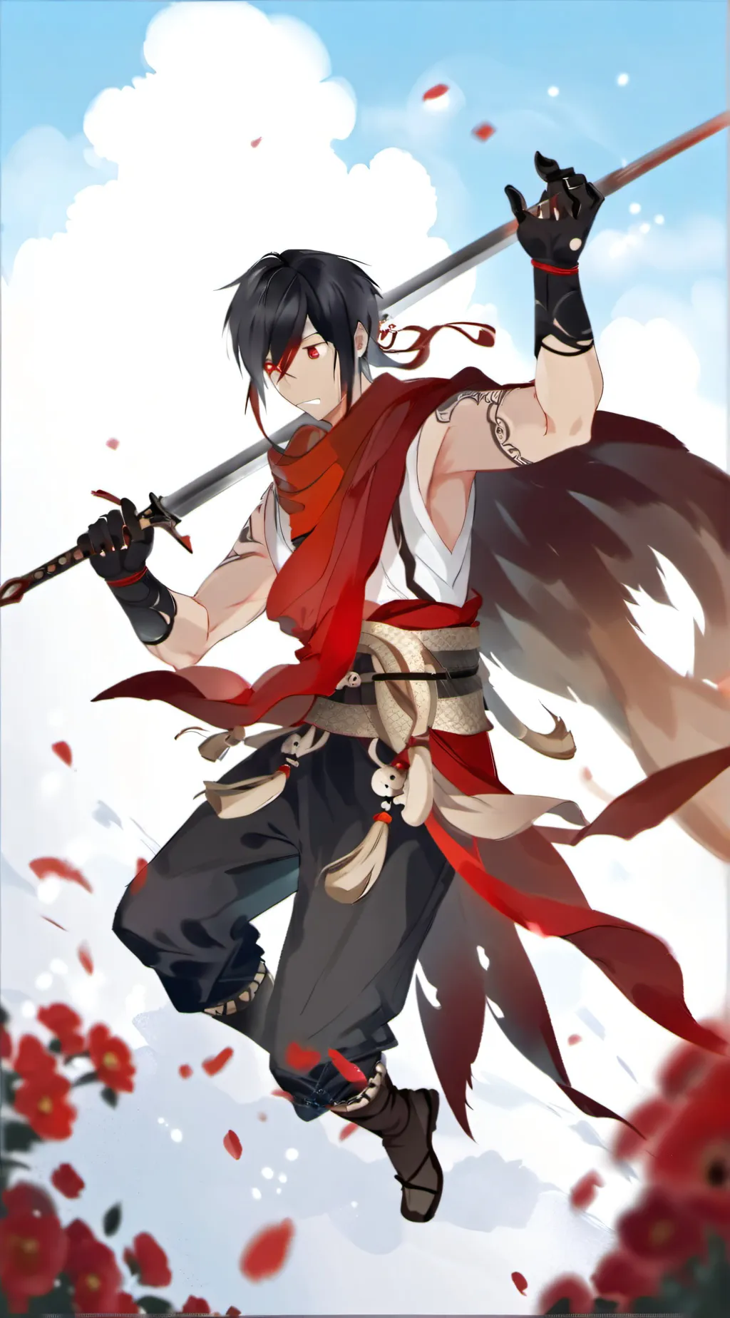 ai character: amor de demos kny background