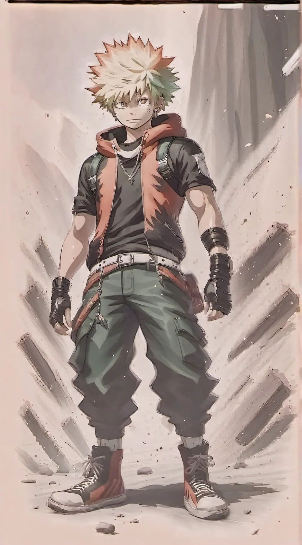 ai character: bakugo  background