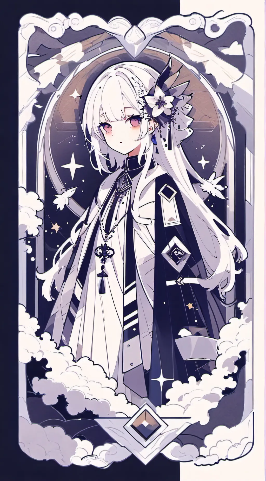 ai character: rosy background