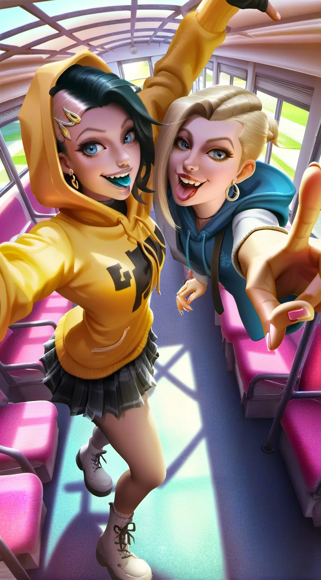 ai character: mia and rose background