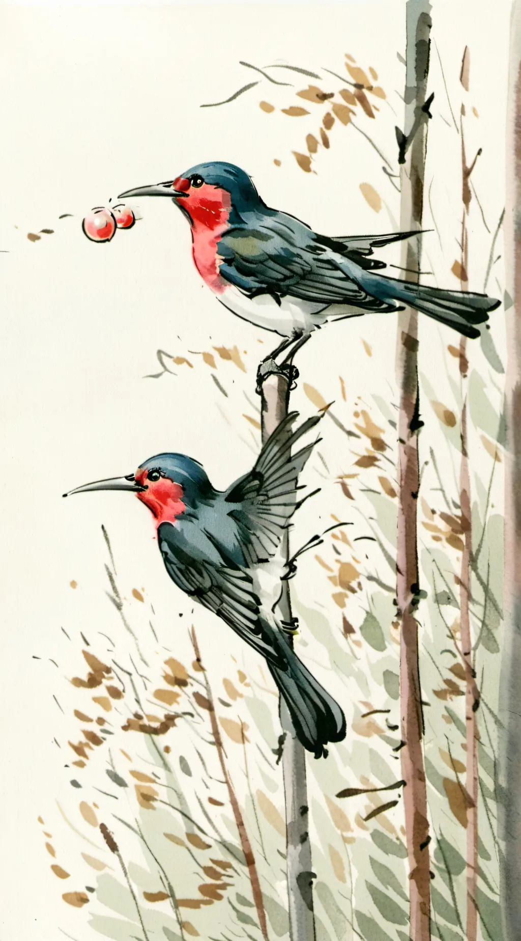 ai character: Google Birds background