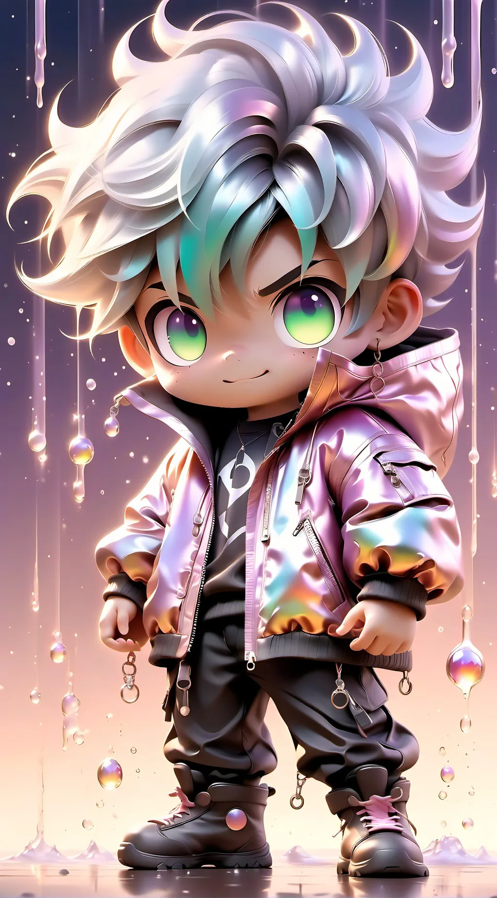 ai character: Niko De Stash Sheo background