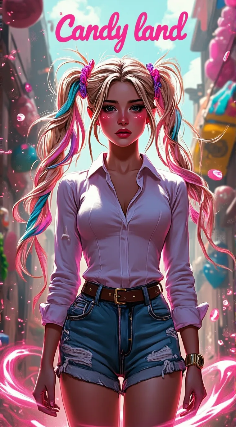 ai character: Candy Land background