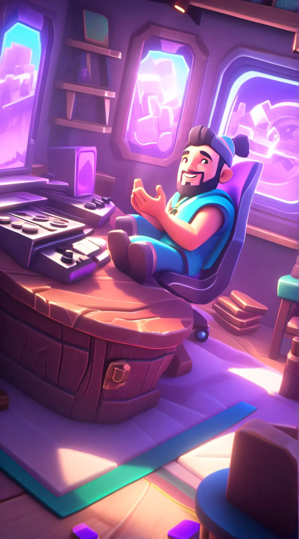 ai character: Caseoh background