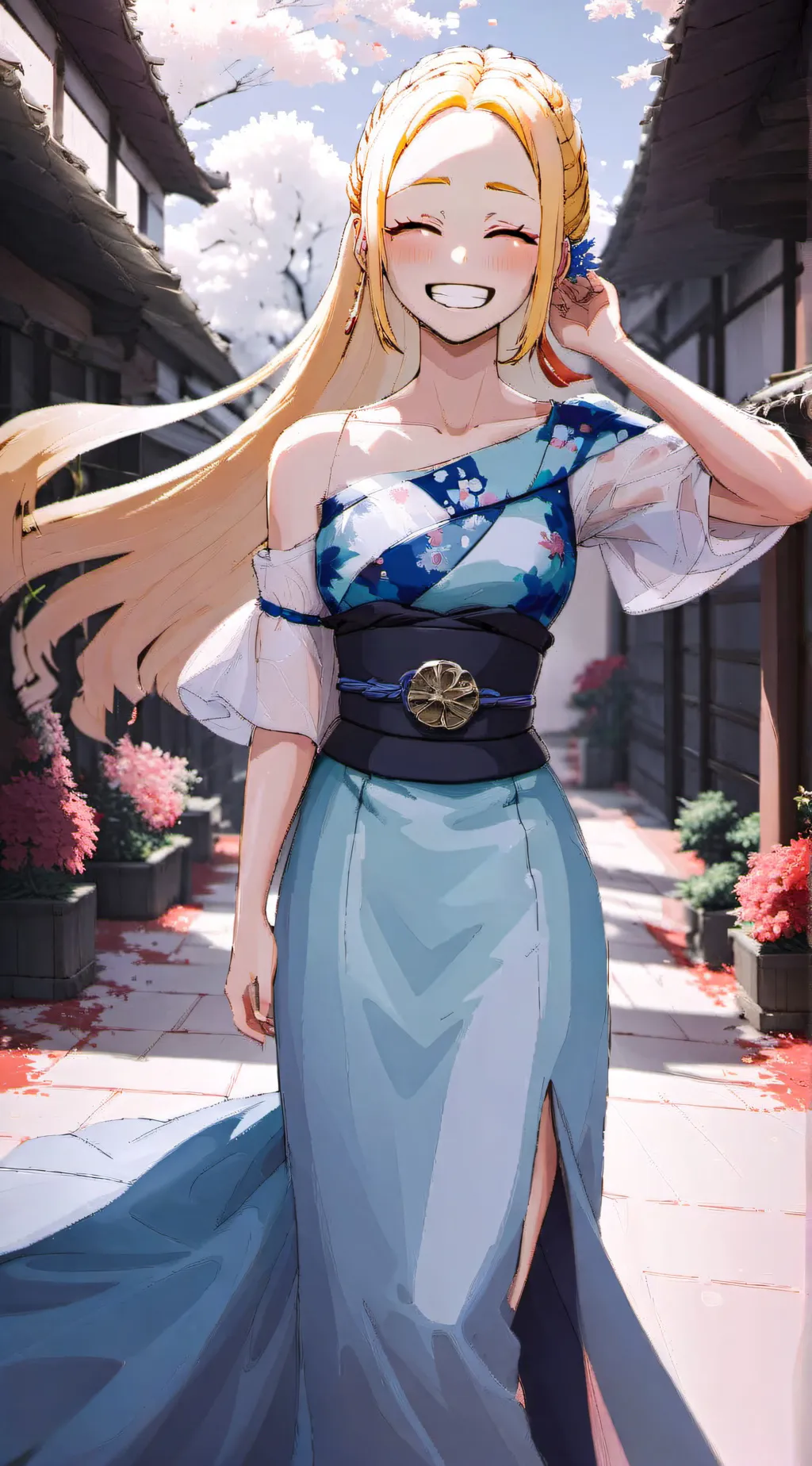 ai character: Michiko  background