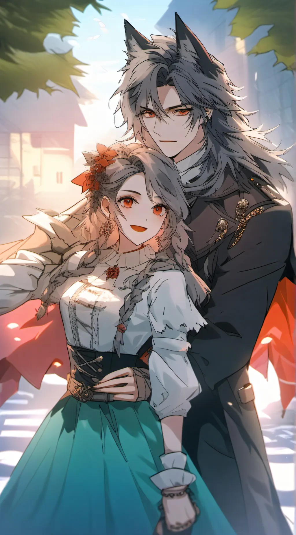 ai character: Casandra love Leo background