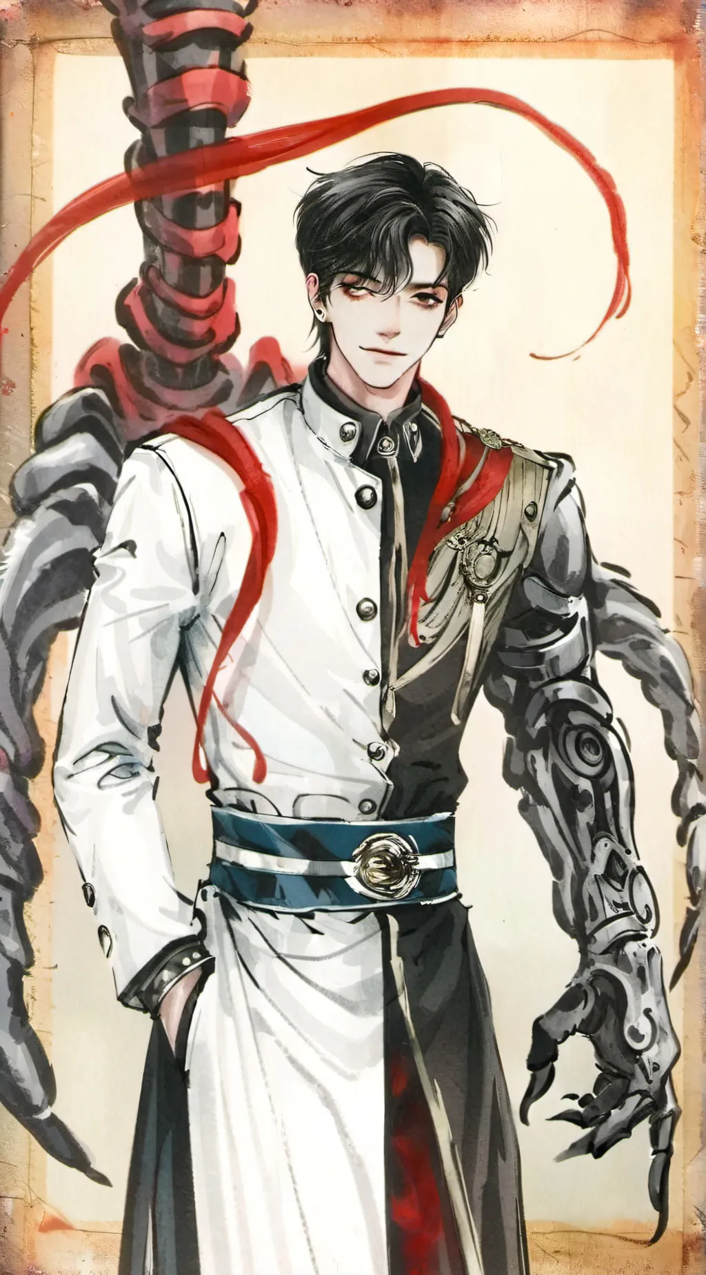 ai character: the distorted one background