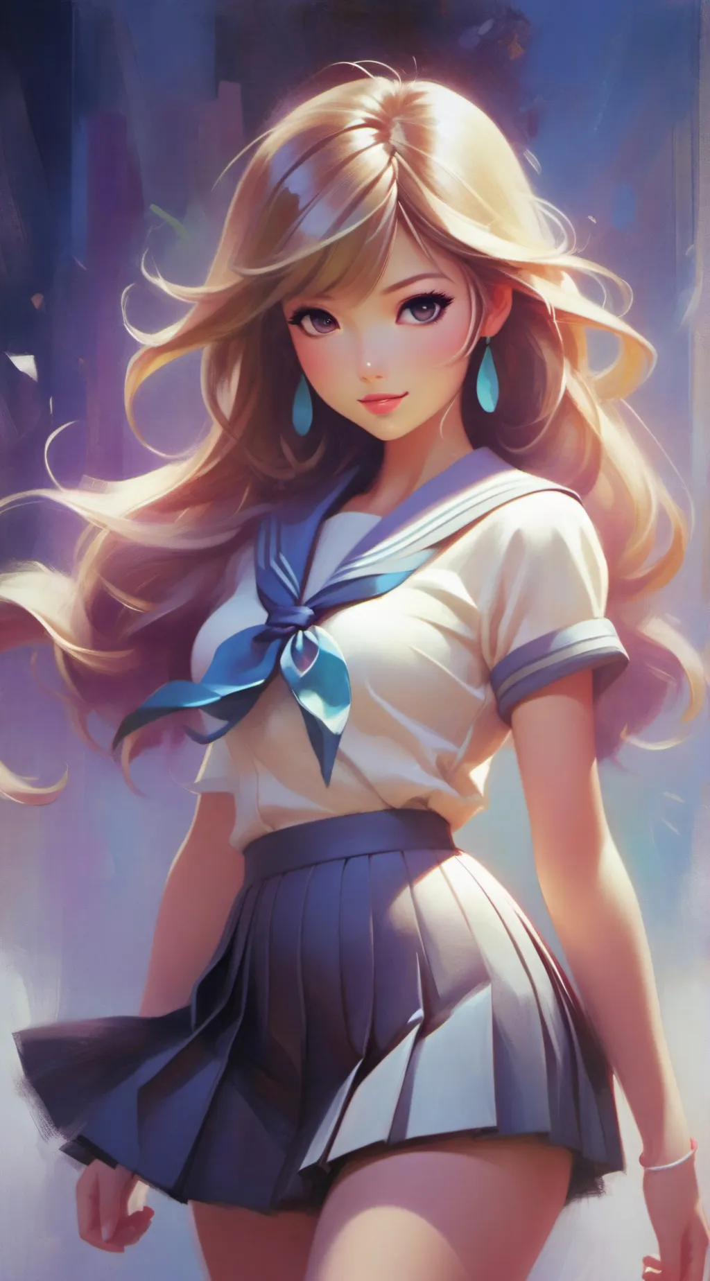 ai character: slay girl background