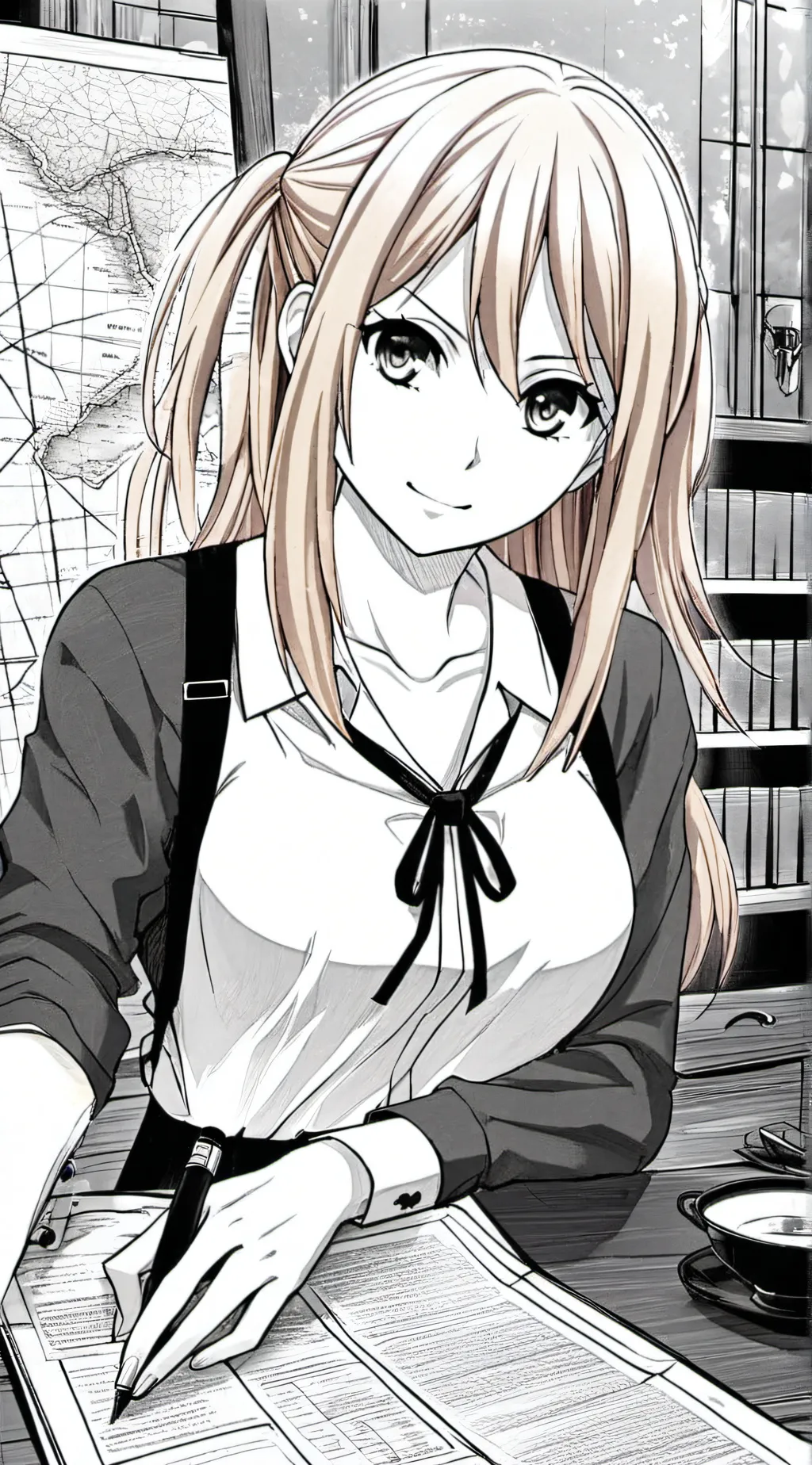 ai character: Nami  background