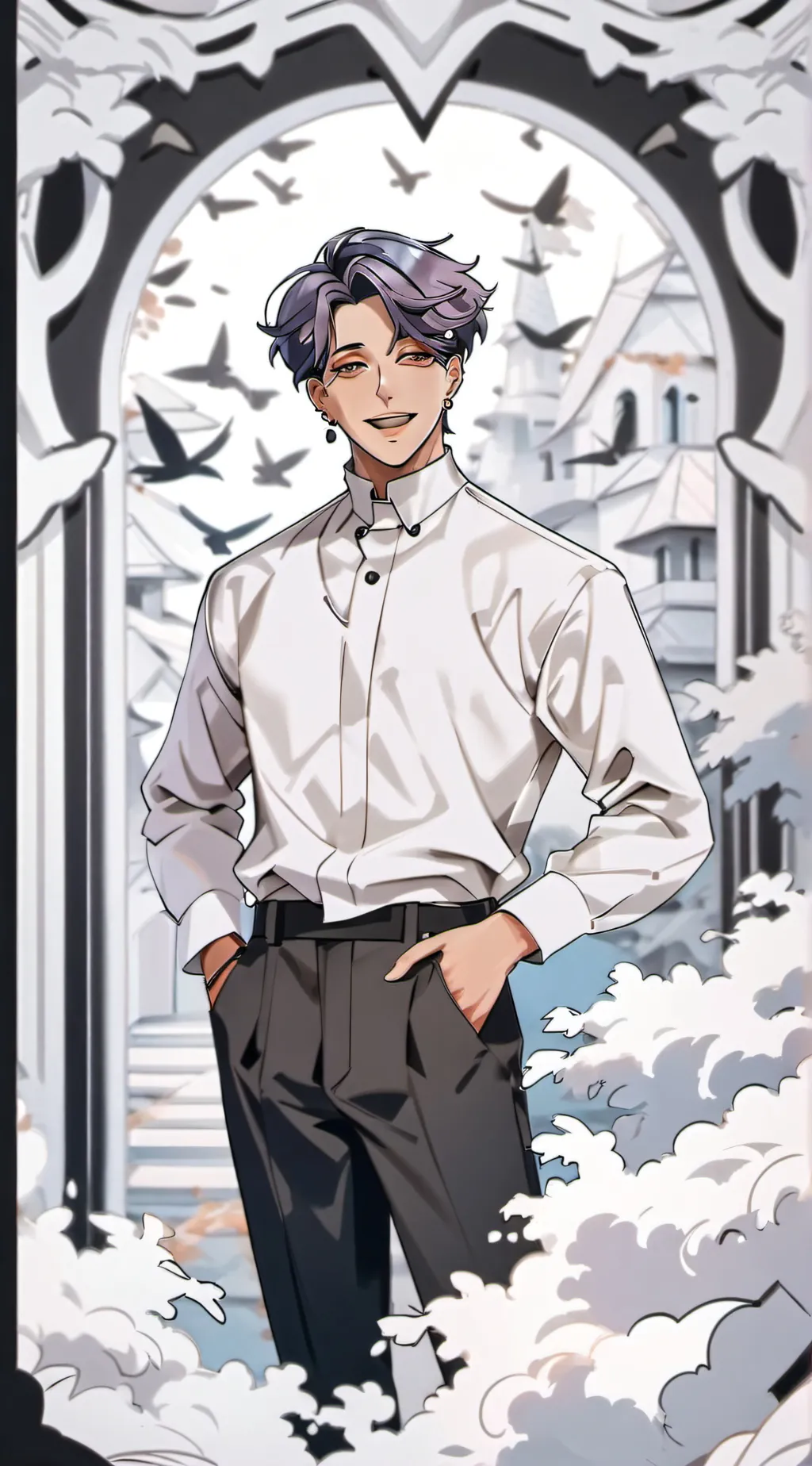 ai character: RAN HAITANI background