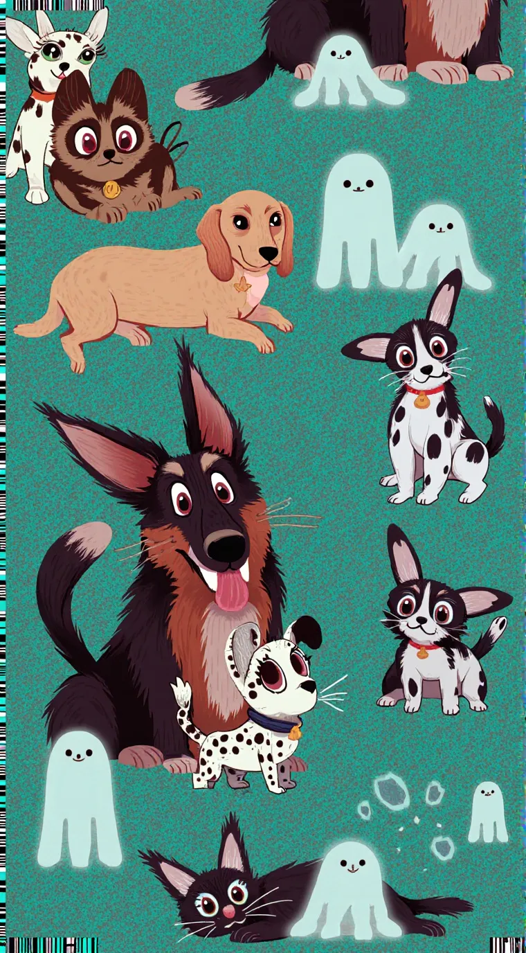 ai character: world of dogs background