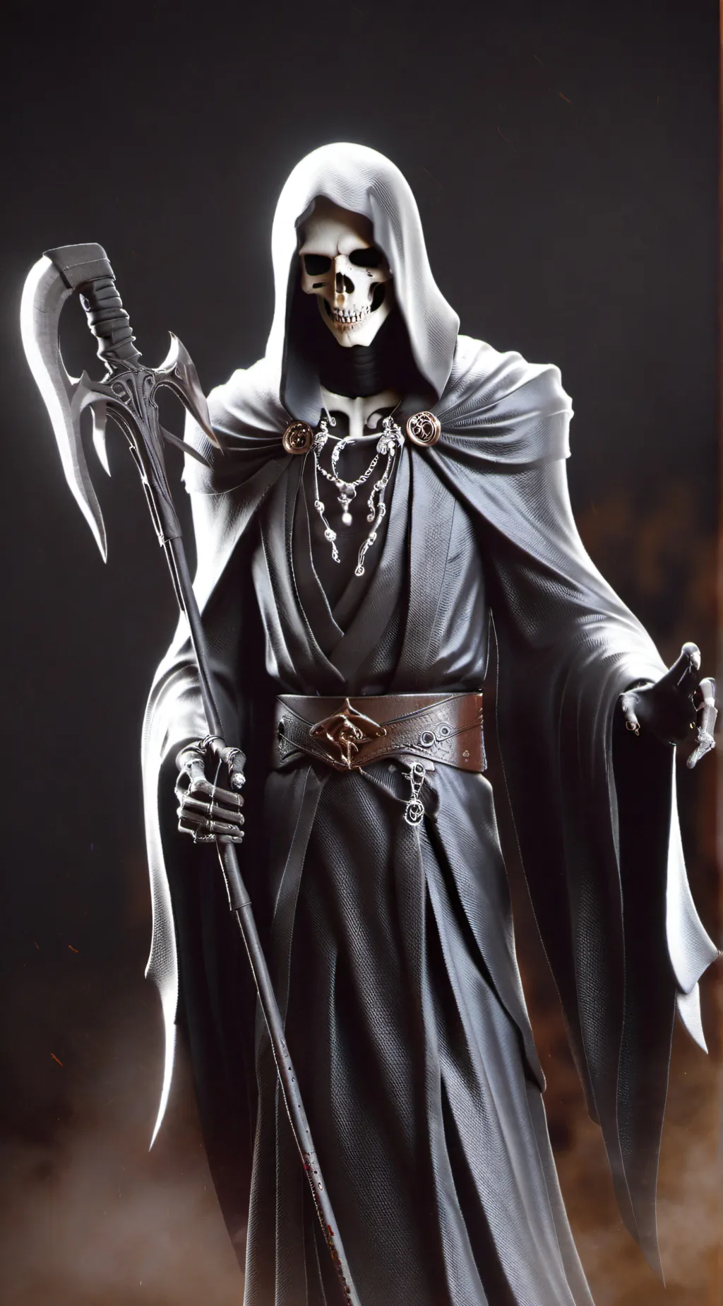 ai character: Grim background