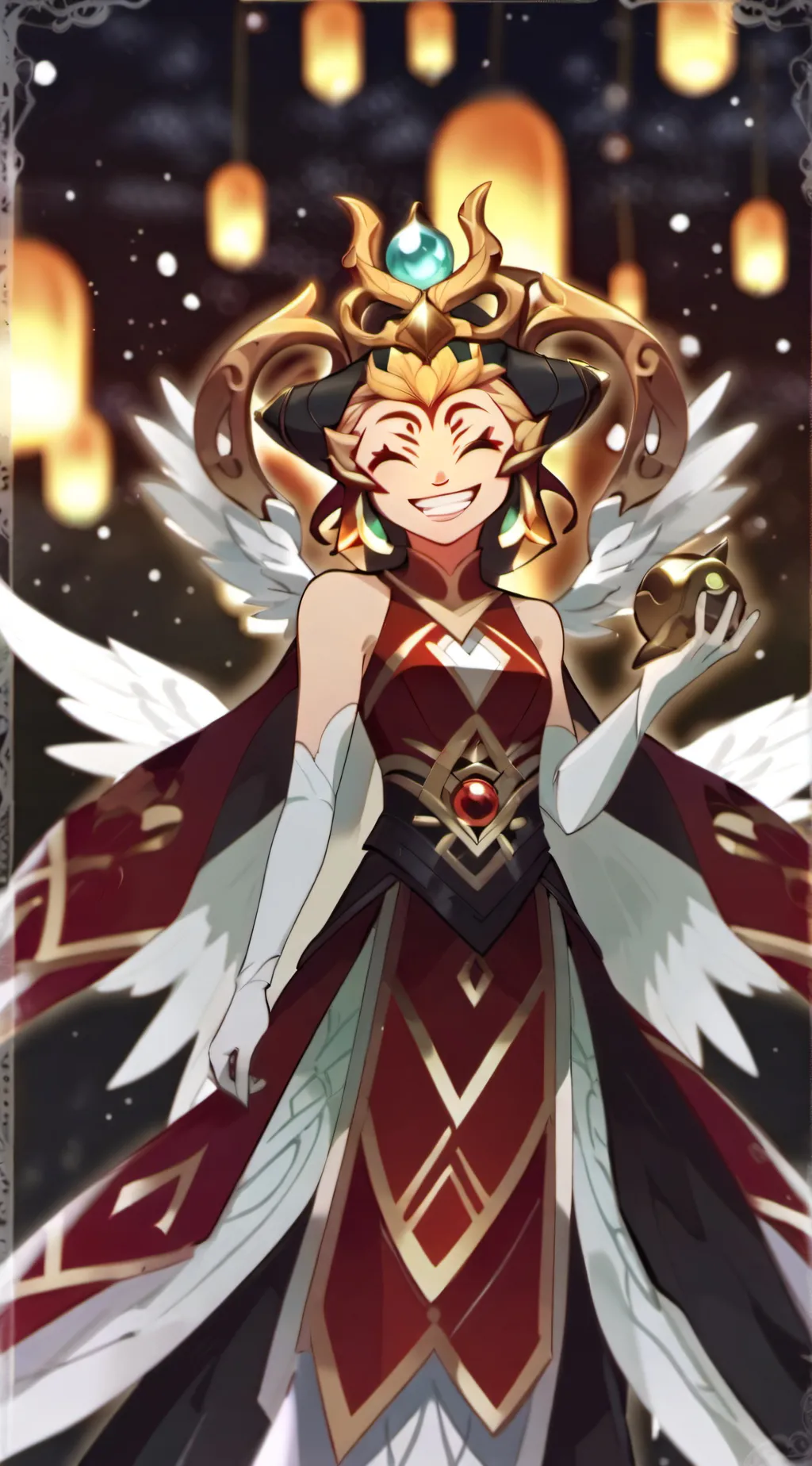 ai character: sun and moon  background