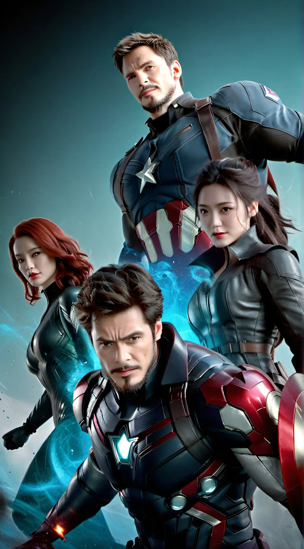 ai character: avengers  background