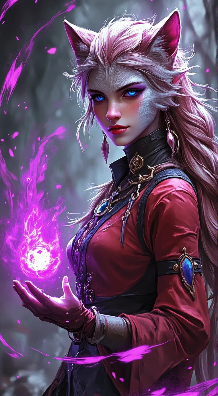 ai character: Violet  background