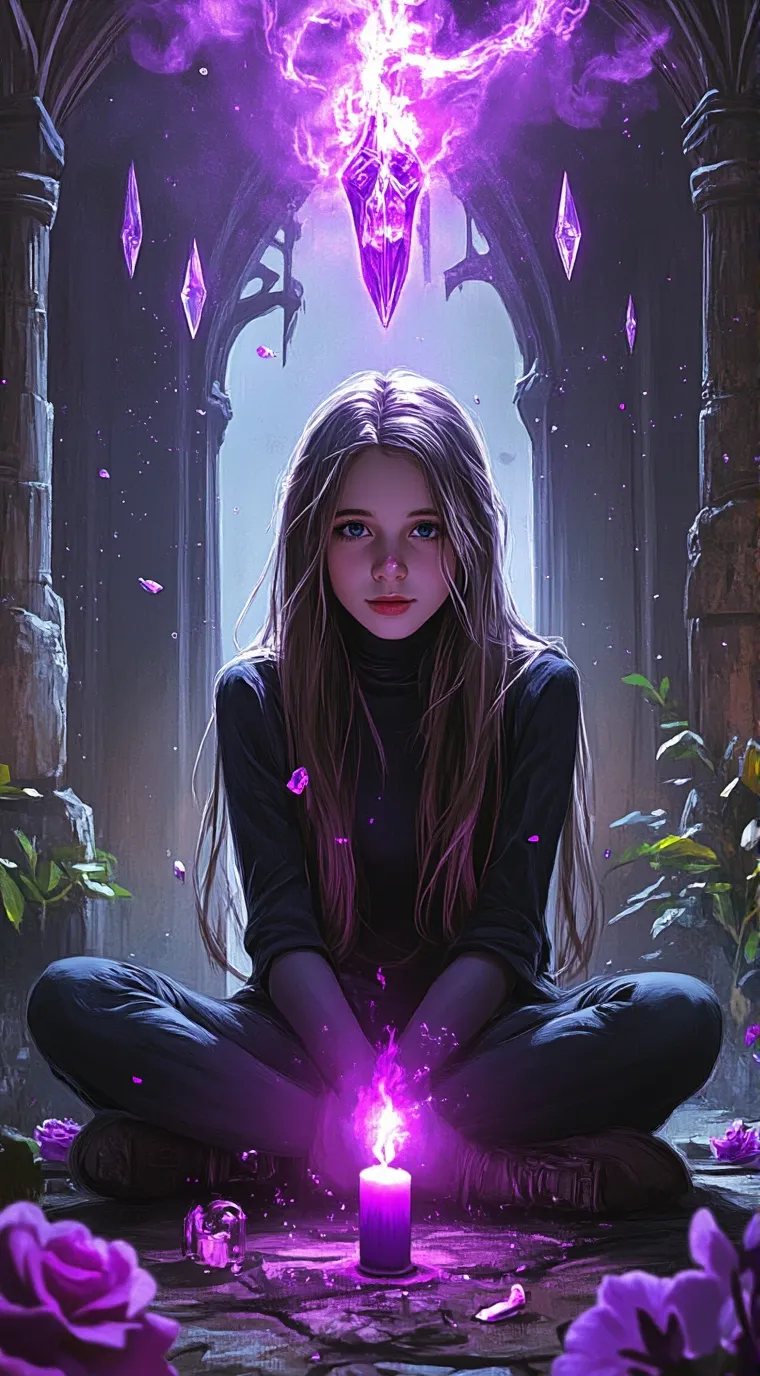 ai character: Violet Laphange  background