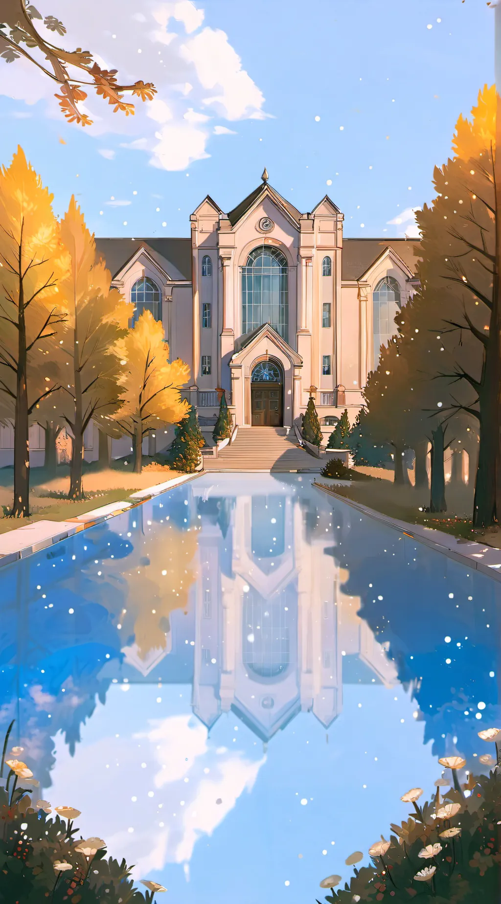 ai character: Blue/A - School :D background