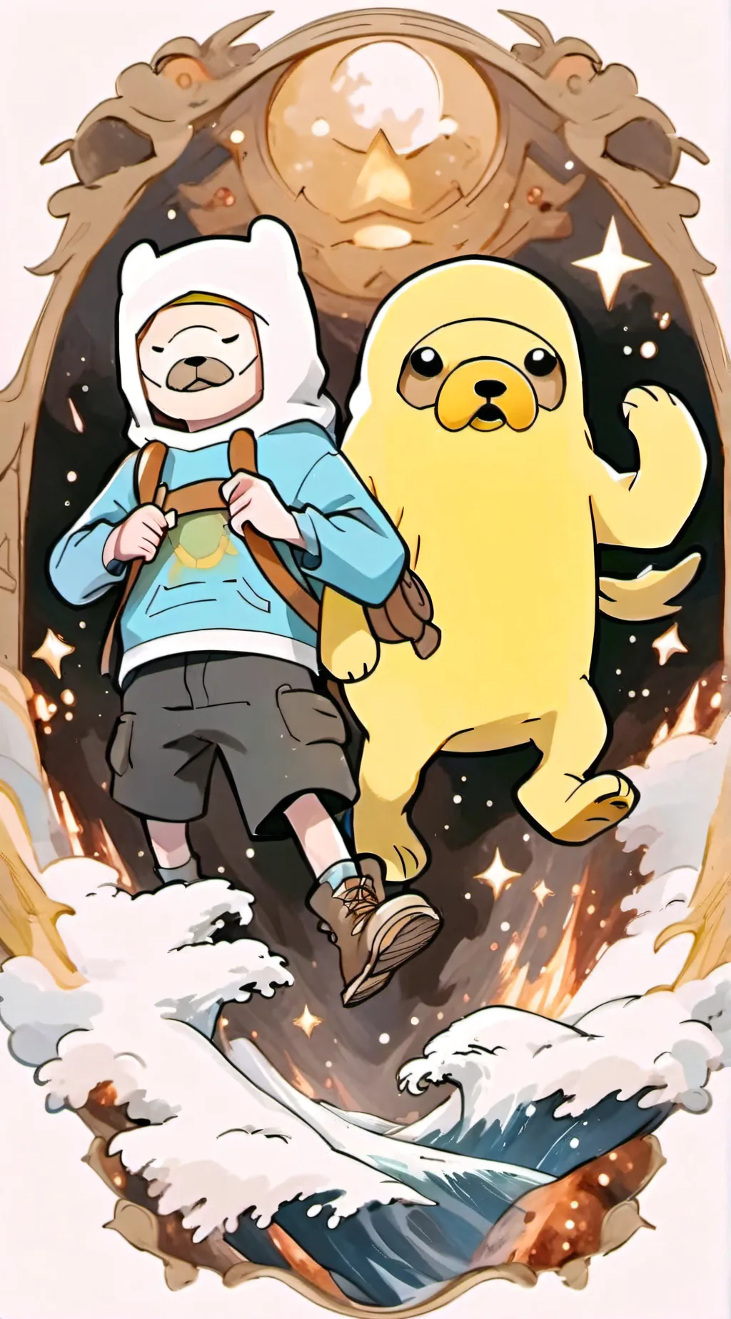 ai character: adventure time  background