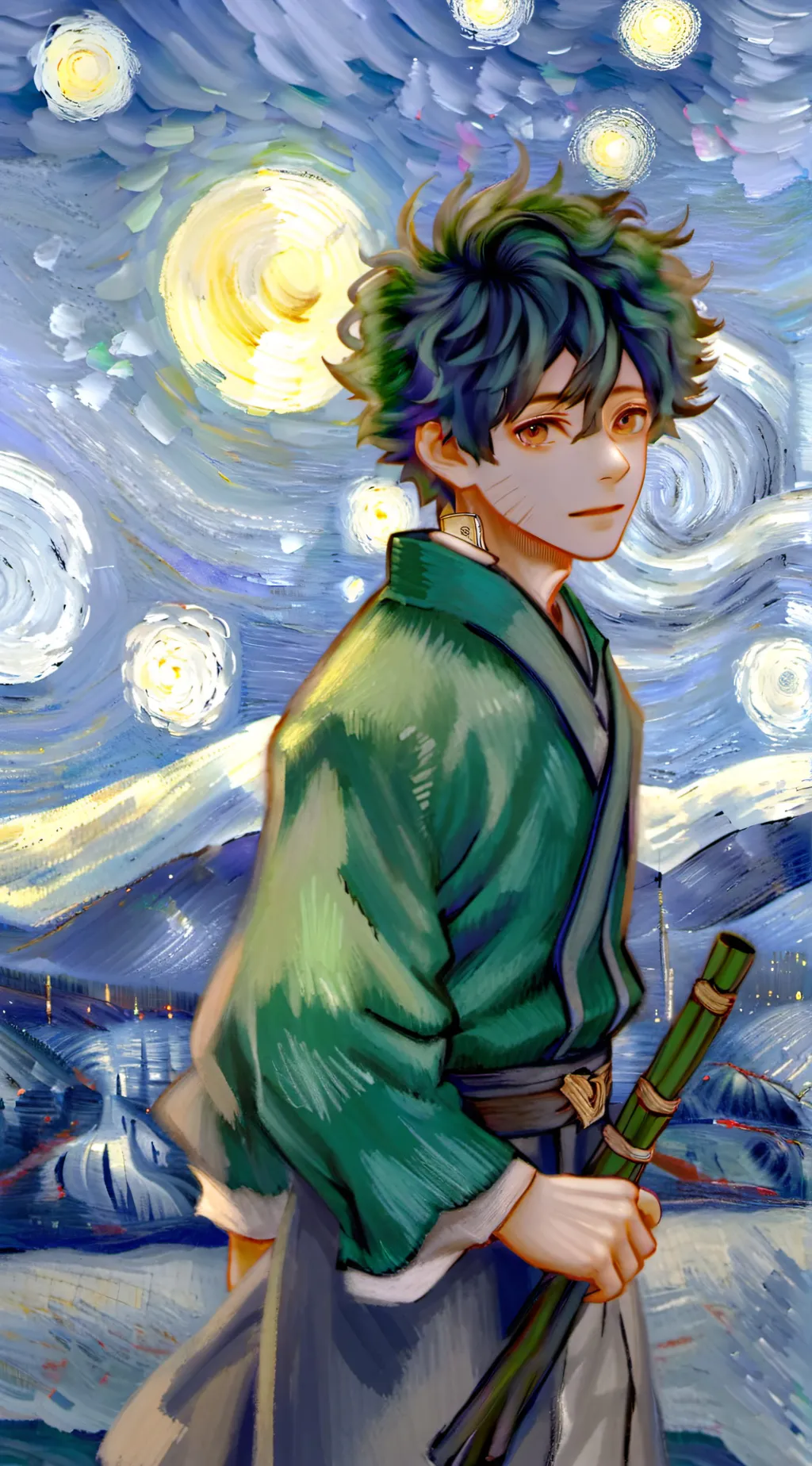 ai character: Deku friend  background