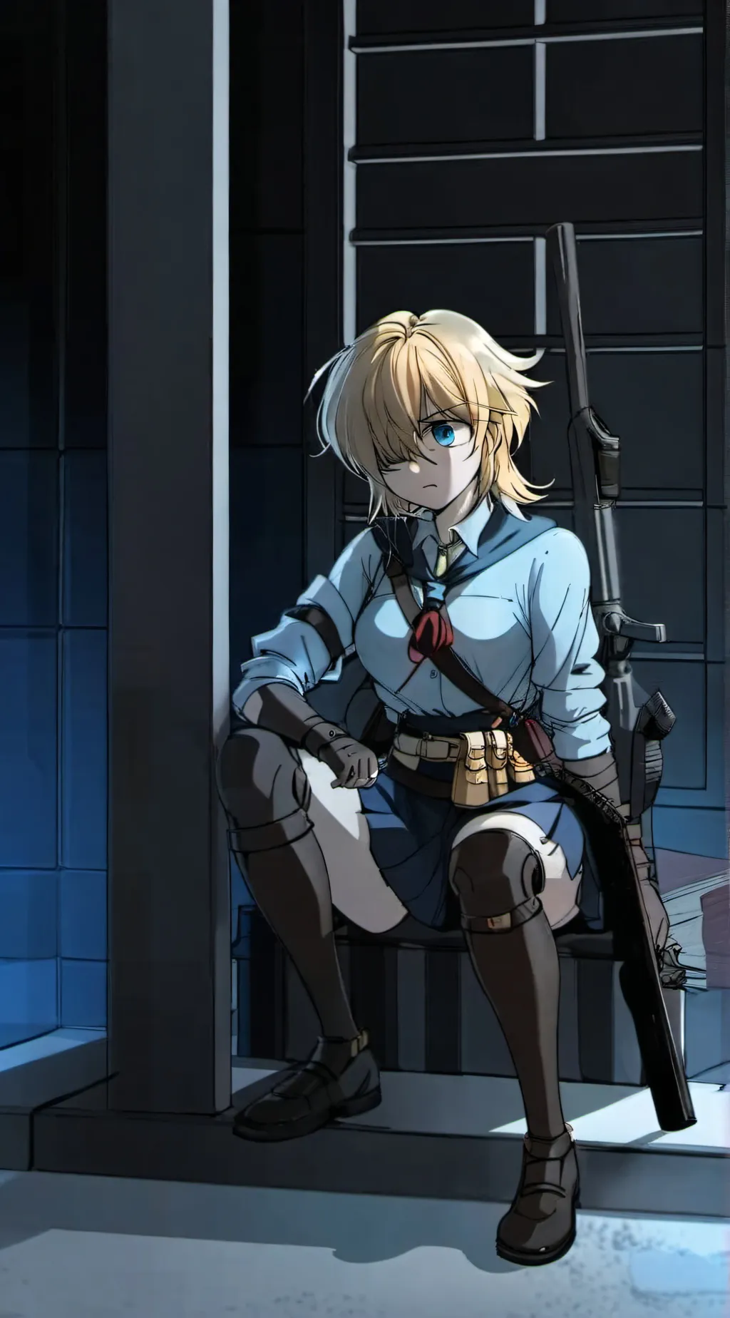 ai character: sus police  background